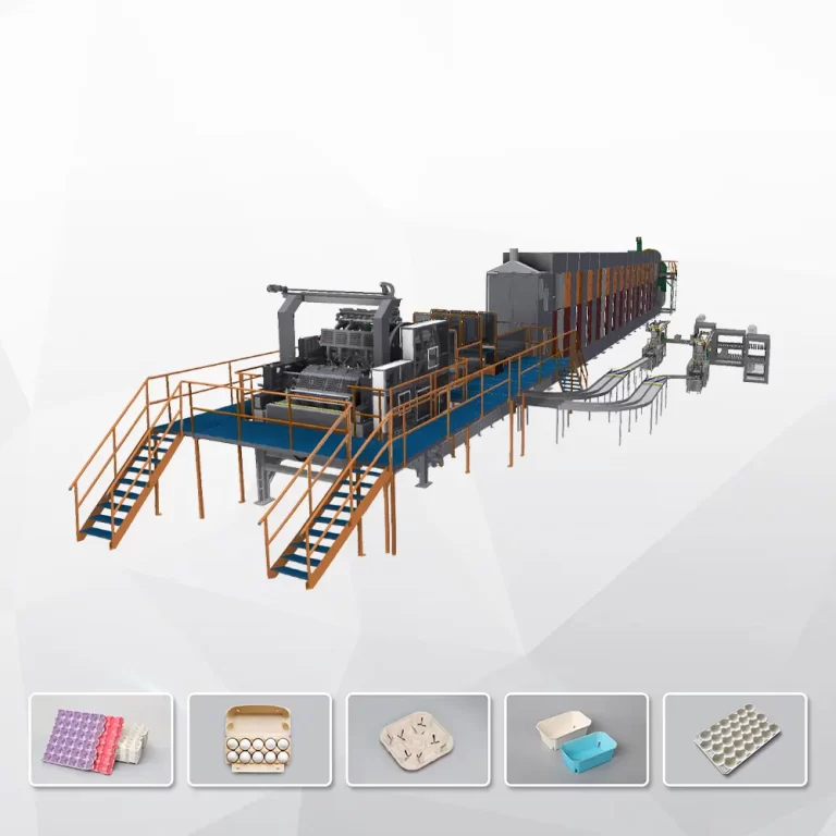 High Speed Double Rotary Egg Tray Making Machine